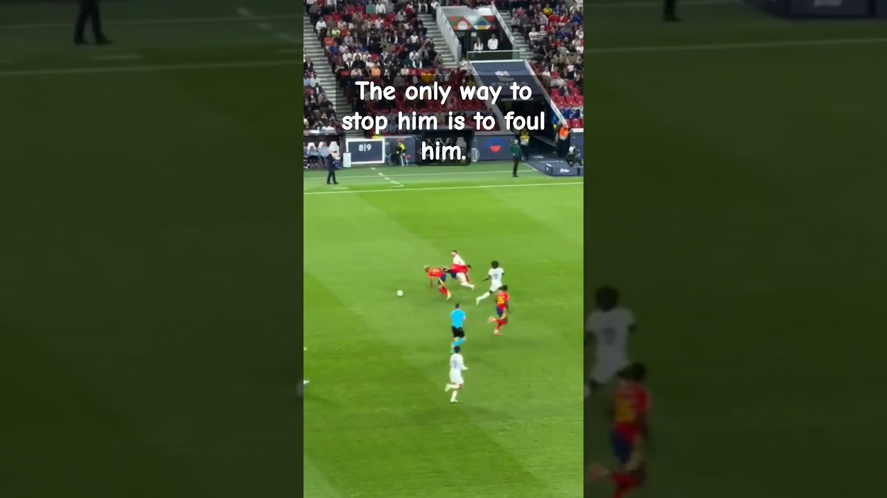 Lamine Yamal, The only way to stop him is to foul him. #football #spain #france #lamineyamal