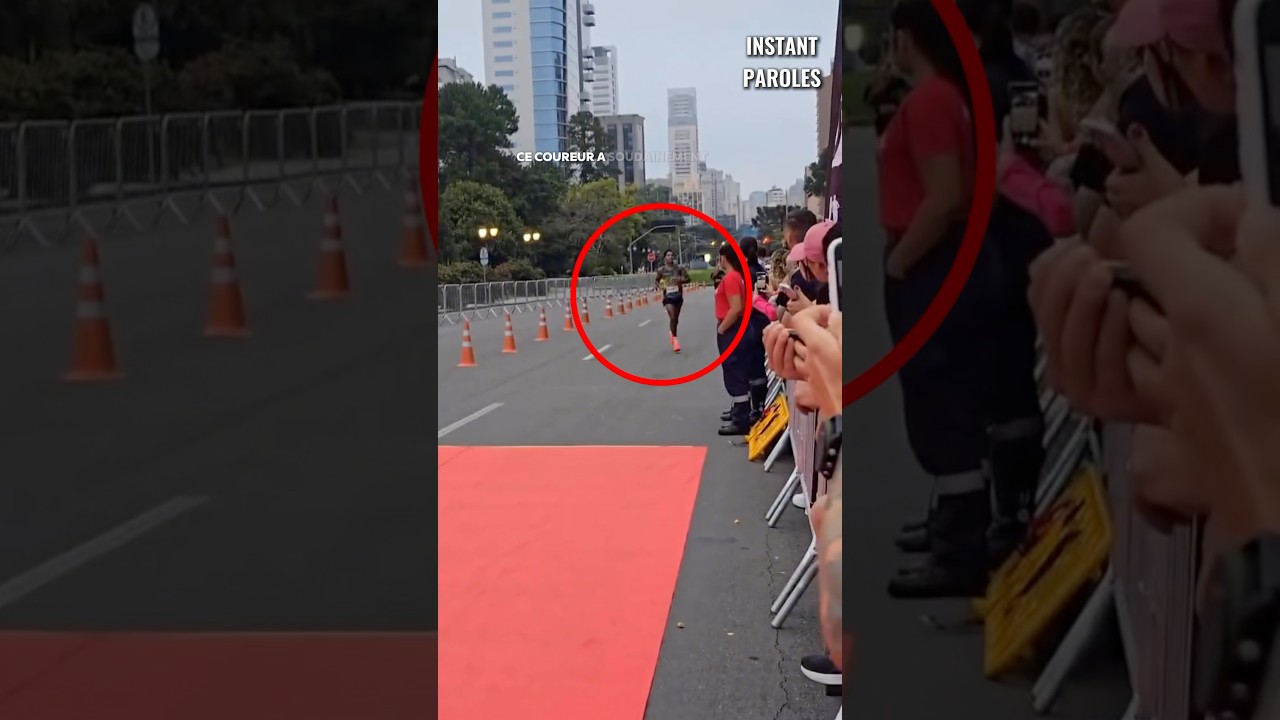 Ce coureur renonce à la première place pour terminer sa course avec sa fille #shorts