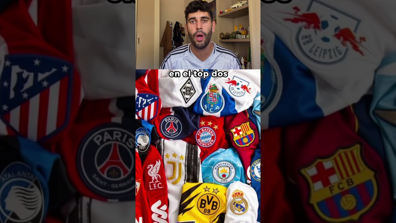 MEJORES EQUIPACIONES DE FUTBOL 🔥 #camisetasdefutbol #manchestercity #malagacf #realmadrid