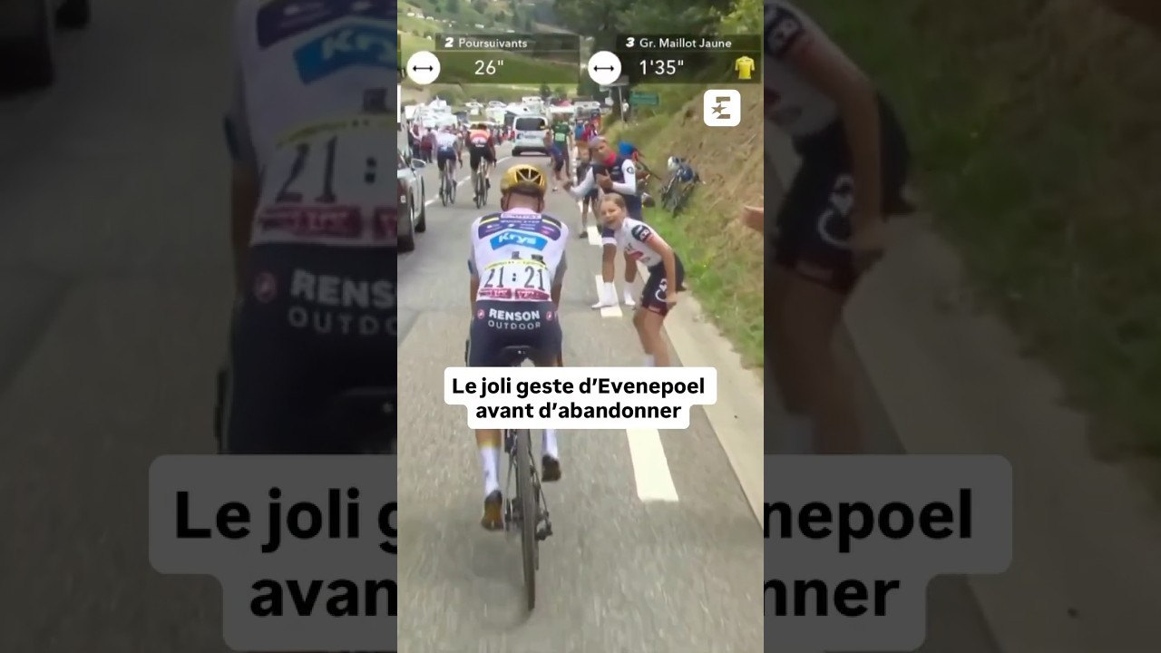 👏🚴🏻 Remco Evenepoel a fait un heureux avant d’abandonner sur le #tourdefrance #shorts #sports