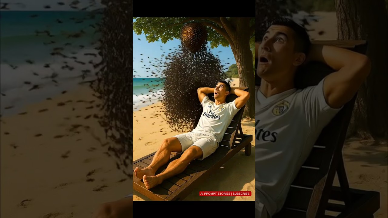 Ronaldo Saved by mermaid but messi and Neymar?🐝 #ronaldo #football #messi #neymar #footballshorts