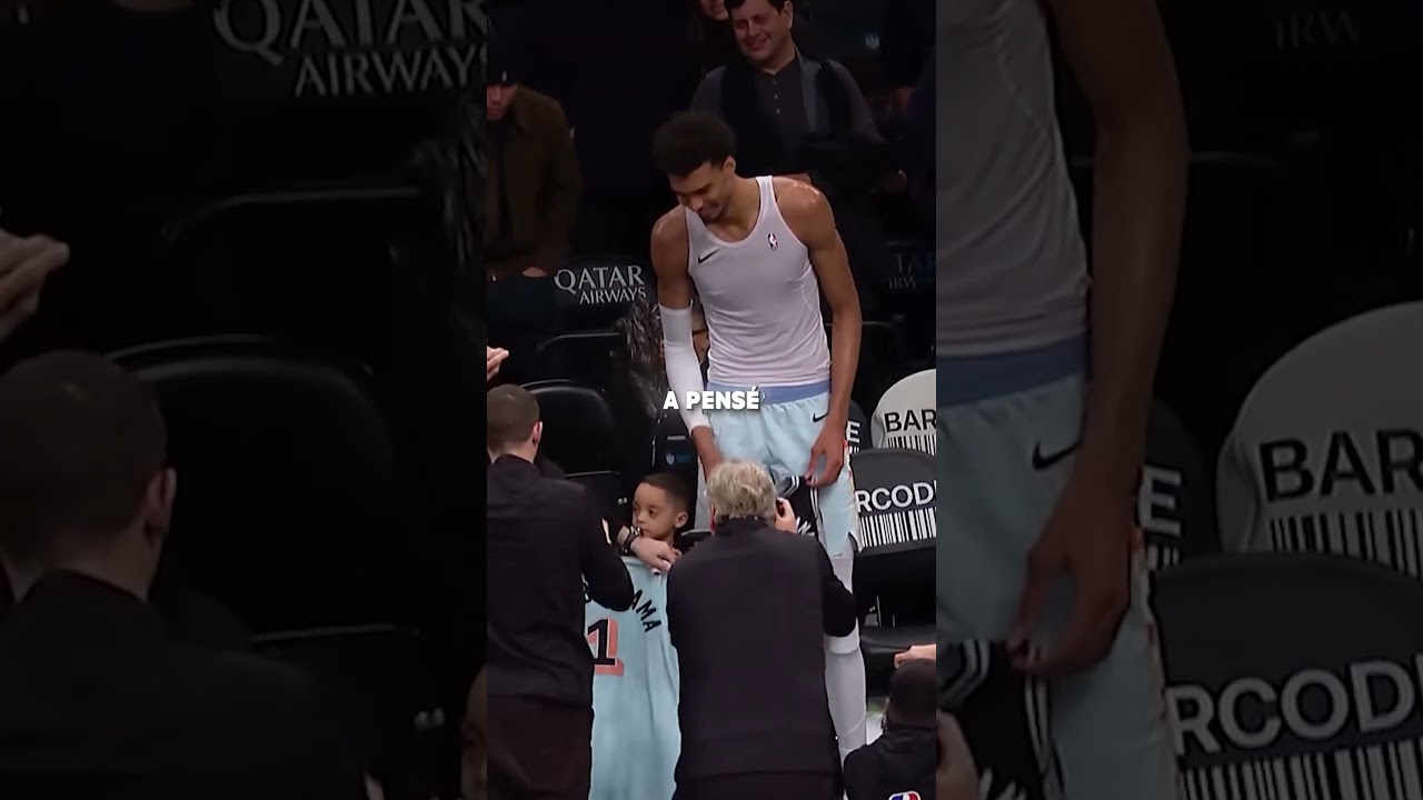 Pourquoi les joueurs ne donnent plus leurs maillots?🧐 #nba #wemby #victorwembanyama