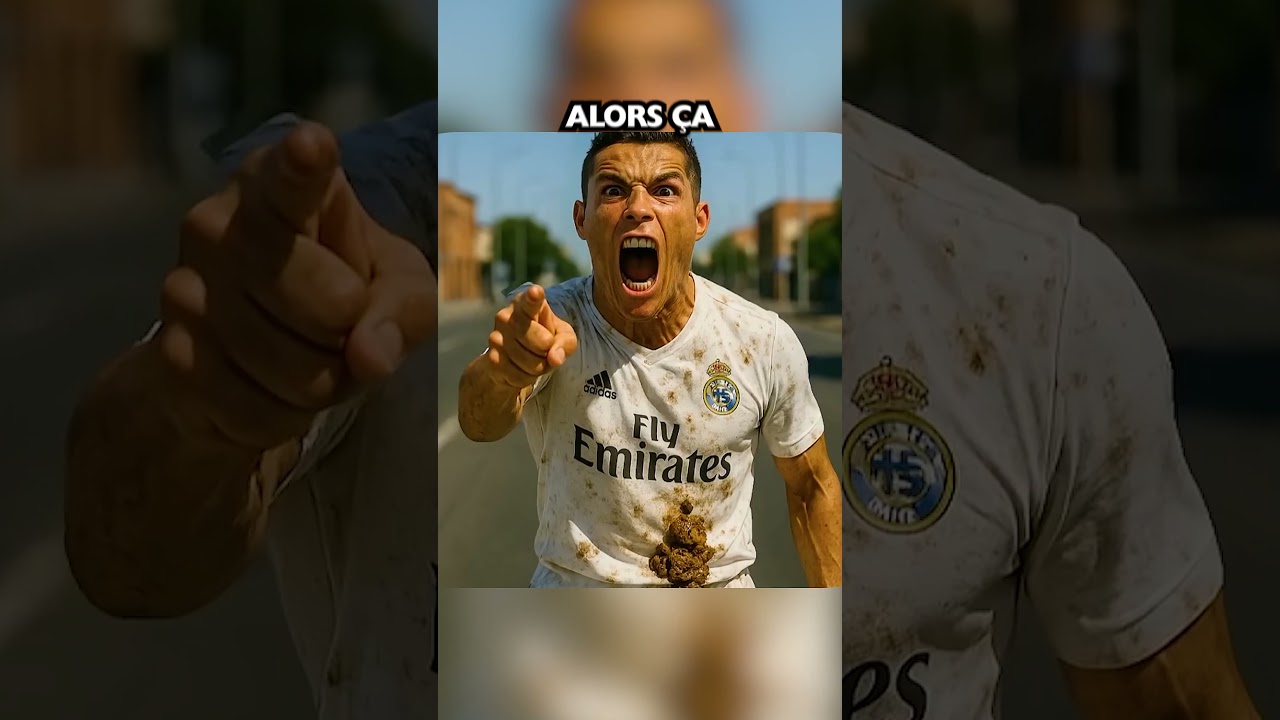 Ronaldo tombe sur du Caca dans la rue !😨