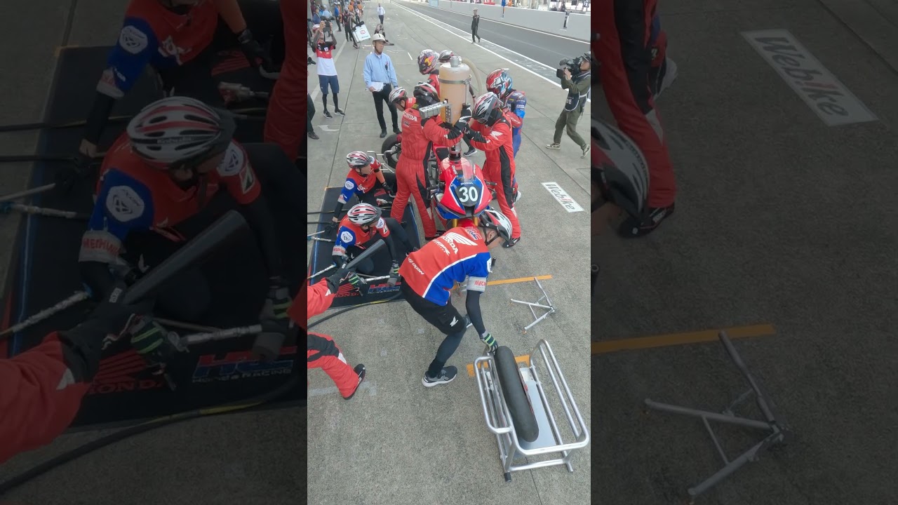 Quick pit stops are key for retaining the lead 🔧🛞 Honda HRC #FIMEWC #HRC