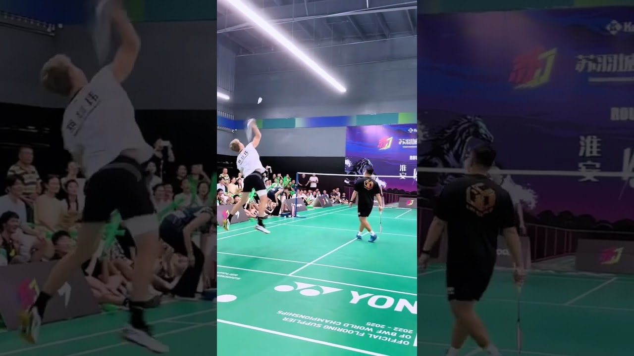 I didn’t think he could do it in a row like that. #badminton #badmintonplayer