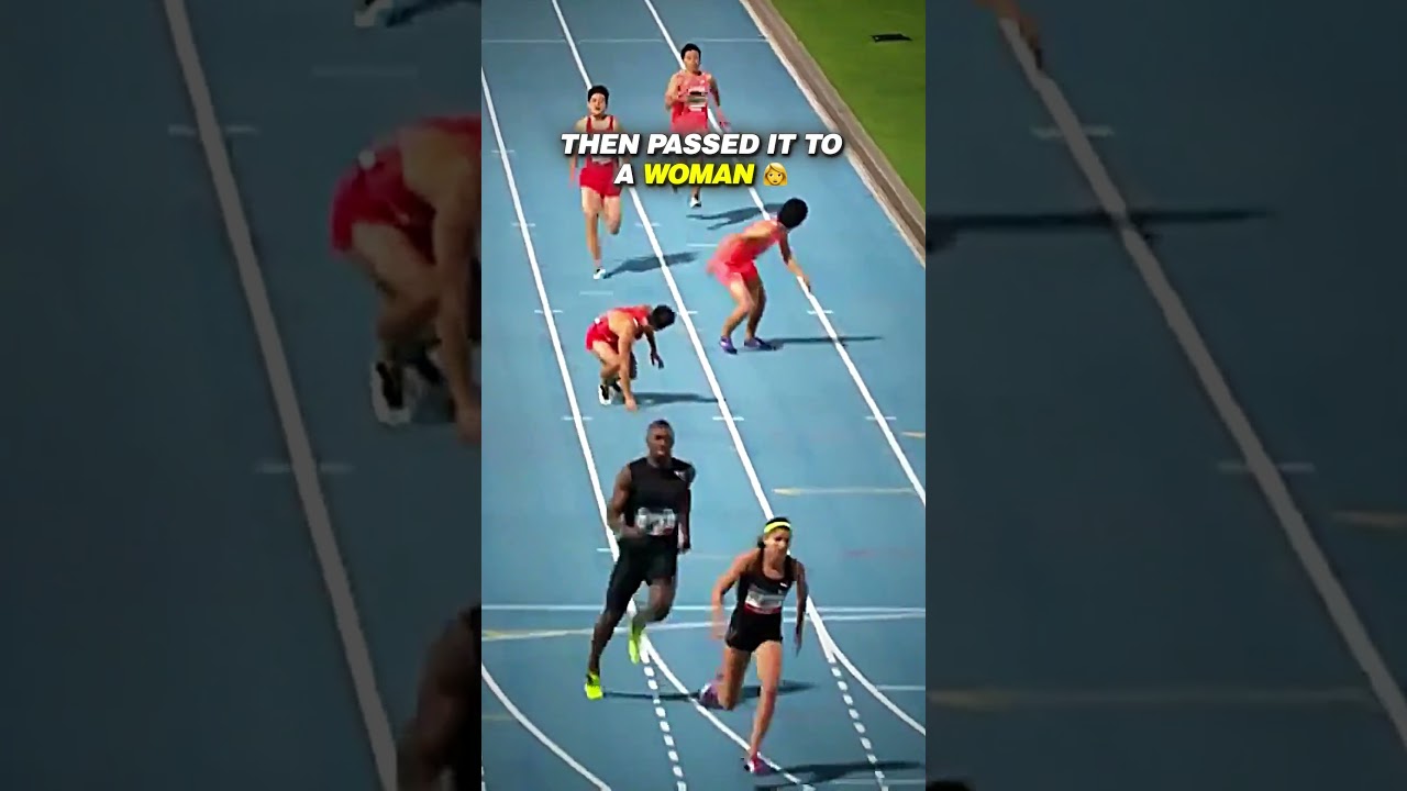 Usain Bolt’s first and last Mixed Relay😳 #trackandfield #relay #worldrecord #usainbolt #sports